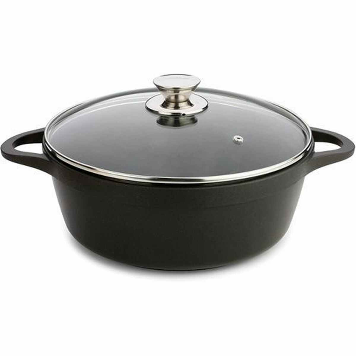 Gryde Med Låg Valira 4141/25 Sort Ø 24 cm
